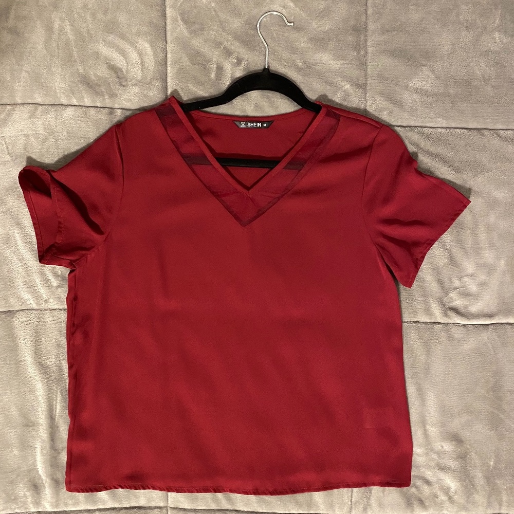 SHEIN red blouse top - M